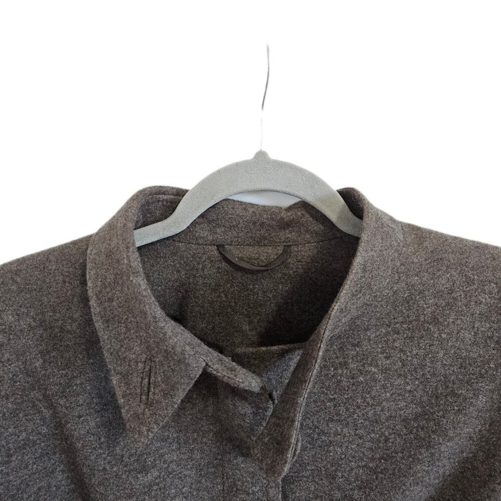 Algo 100% Cashmere Asymmetric Collar Button Front… - image 5